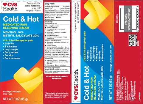 CVS Health Cold and Hot Pain RelievingExtra Strength packaging