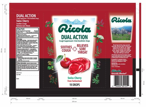 DUAL ACTION CHERRY COUGH SUPPRESSANT ORAL ANESTHETIC 포장