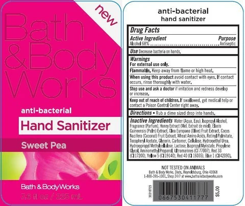 Anti-Bacterial Hand SanitizerSweet Pea 포장