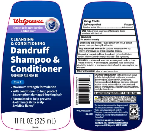 Walgreens Dandruff and Conditioner Cleansing and ConditioningAnti-dandruff packaging