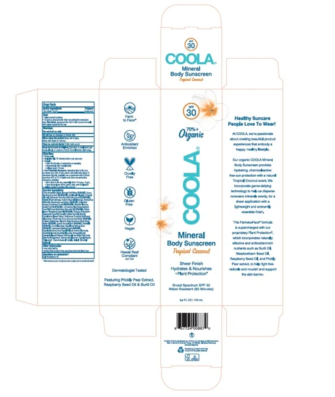 COOLA Mineral Body SPF 30 Tropical Coconut packaging