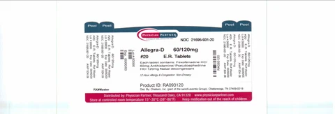 Allegra D 12 Hour Allergy and Congestion 포장