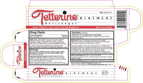 White Tetterine packaging