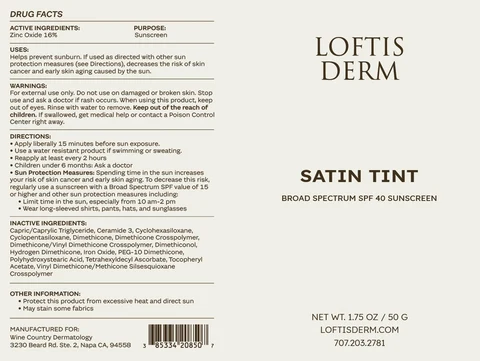 Satin Tint 포장