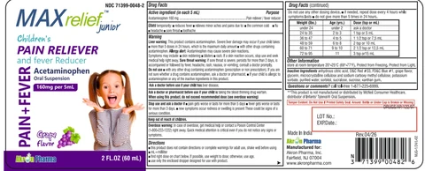 MAX relief junior Grape packaging