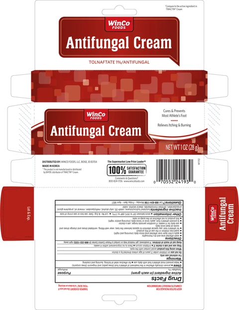 Winco Foods Tolnaftate packaging