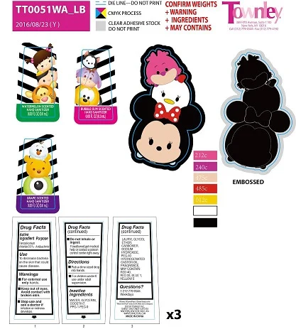 Tsum Tsum 3 Pack Hand SanitizerTT0051WA 포장