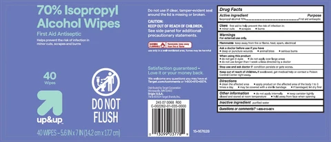 Up and Up 70 Isopropyl Alcohol Wipes 포장