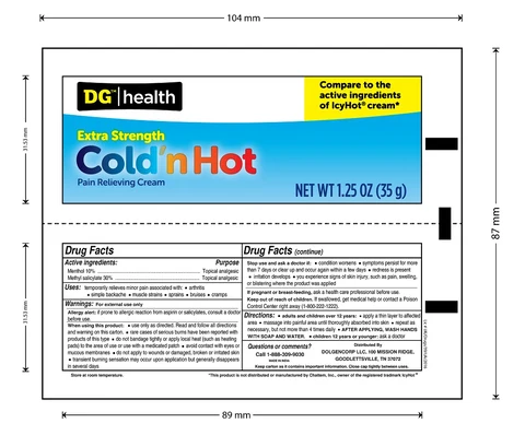 Cold and Heat Pain Relieving Cream 포장