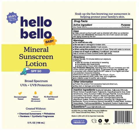 Hello Bello Mineral SunscreenSPF 50 packaging