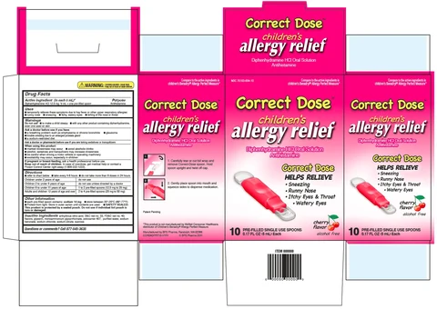 Correct Dose Childrens Allergy Relief 포장