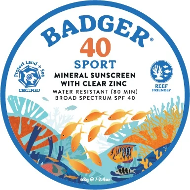 Badger Sport Clear Mineral Sunscreen SPF 40 포장
