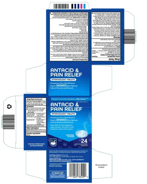 Rite Aid Antacid and Pain Relief packaging