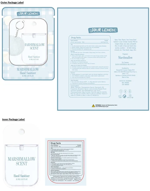 SOUR LEMON Hand Sanitizer MARSHMALLOW SCENT 포장