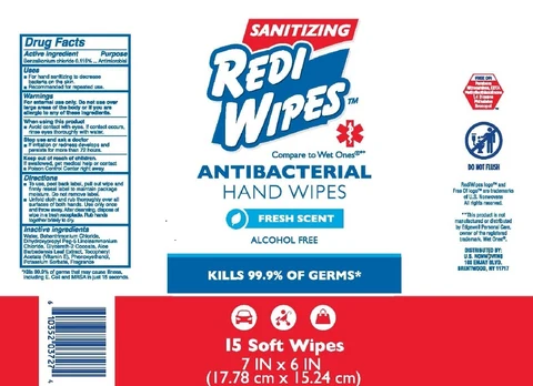 Redi Wipes 포장