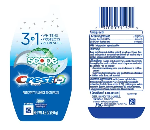 Crest Complete Plus3 in 1 포장