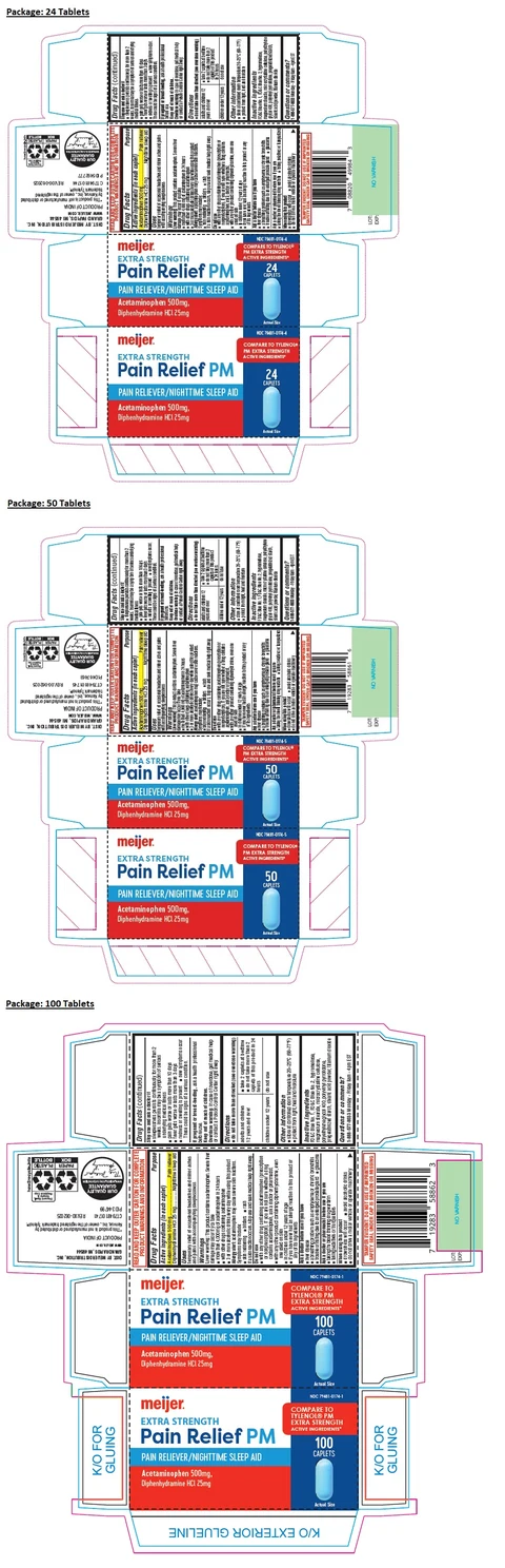 meijer EXTRA STRENGTH Pain Relief PM CAPLET 포장