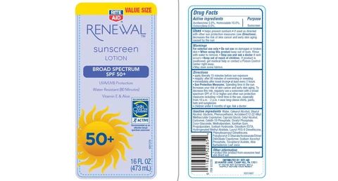 Rite Aid SPF 50 packaging