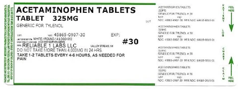 ACETAMINOPHEN 325 MG 포장