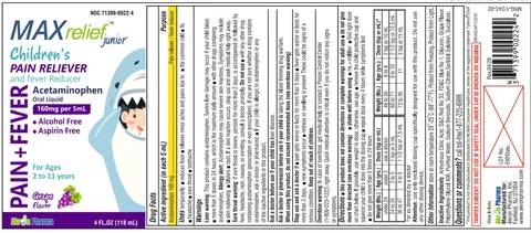 MAX relief junior Grape packaging