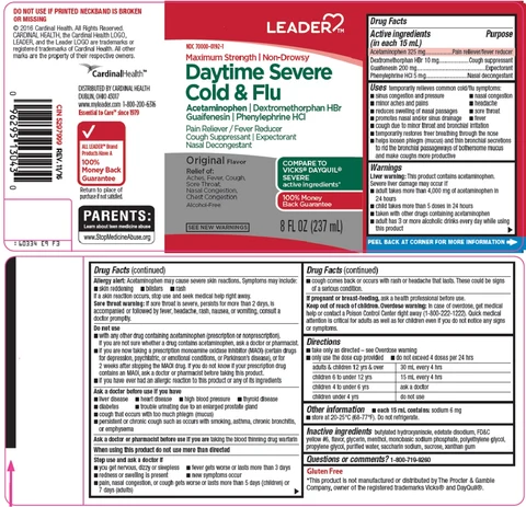 Leader Daytime Severe Cold and Flu packaging