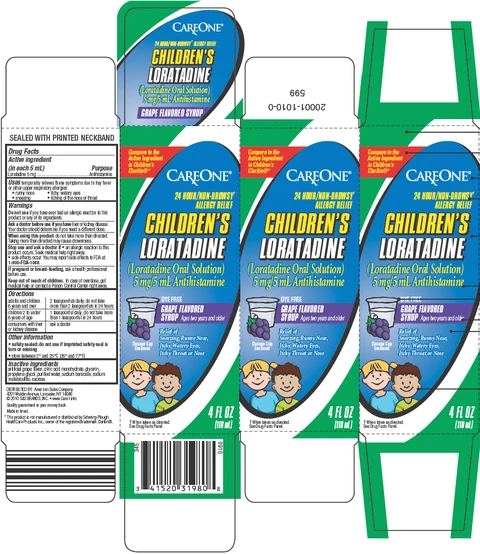 Childrens Loratadine packaging