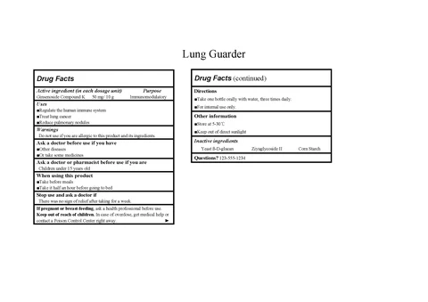 Lung Guarder packaging