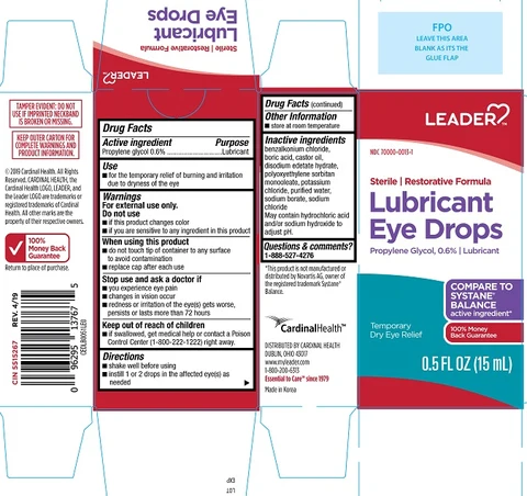 Leader Restorative Formula Lubricant Eye Drops packaging