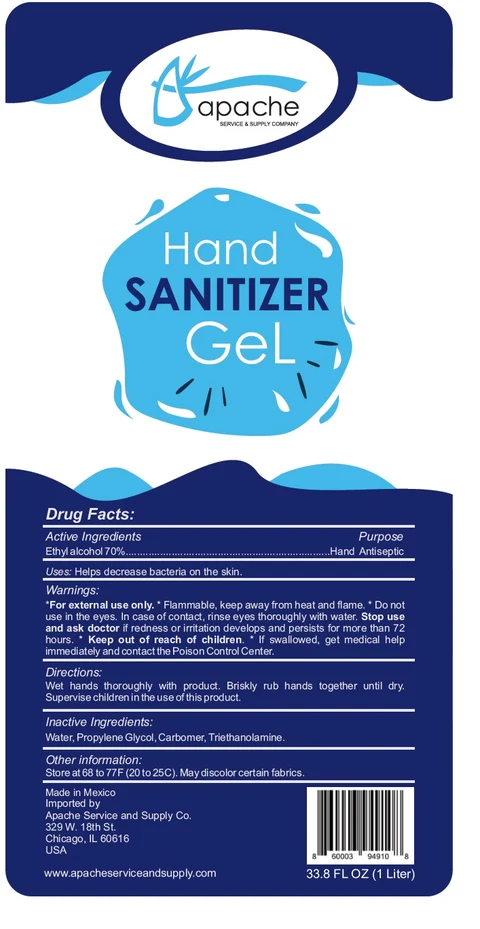 Apache Service and Supply Company Hand Sanitizer 포장