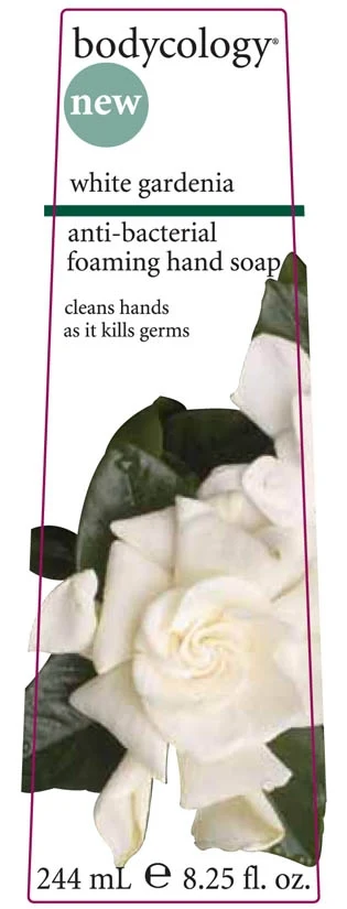 Bodycology white gardenia anti-bacterial foaming hand soap 포장