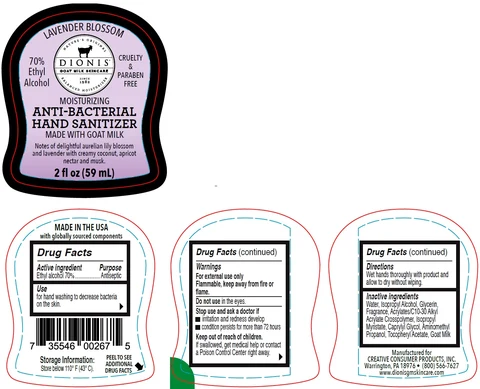 Anti-Bacterial Hand Sanitizer with Goat Milk Lavender Blossom 포장
