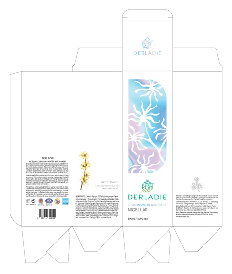 DERLADIE MICELLAR CLEANSING WATER WITCH HAZEL 포장
