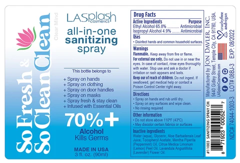 Hand Sanitizer packaging
