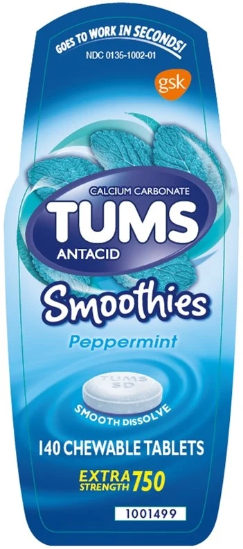 TUMSextra strength, smoothies 포장