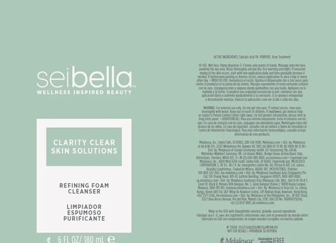 Sei Bella Clarity Clear Refining Foaming CleanserAcne treatment 포장