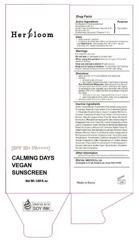 Calming Days Vegan Sunscreen 포장
