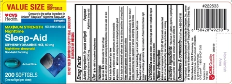 MAXIMUM STRENGTH Nighttime Sleep Aid 포장