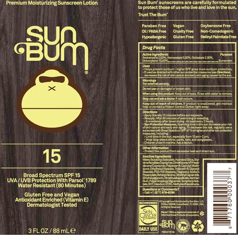 Sun Bum SPF 15 Premium Moisturizing Sunscreen 포장