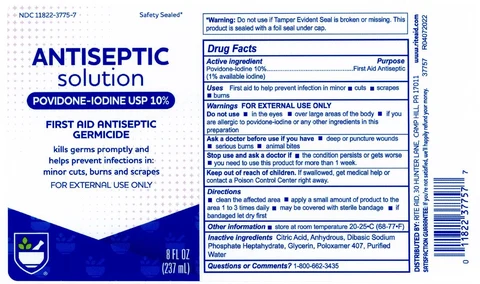 Rite Aid Povidone Iodine packaging