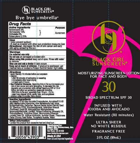 Black Girl SunscreenSunscreen SPF 30 broad Spectrum 포장