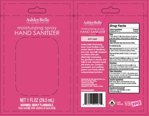 AshleyBelle Moisturizing Hand Sanitizer Pink Sugar 포장