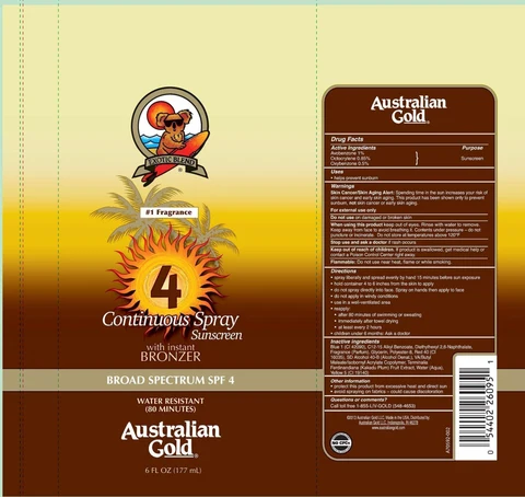 Australian GoldBroad Spectrum SPF 4 포장
