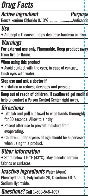 Antibacterial Wipes 포장