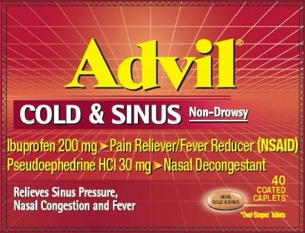 ADVIL COLD AND SINUS 포장