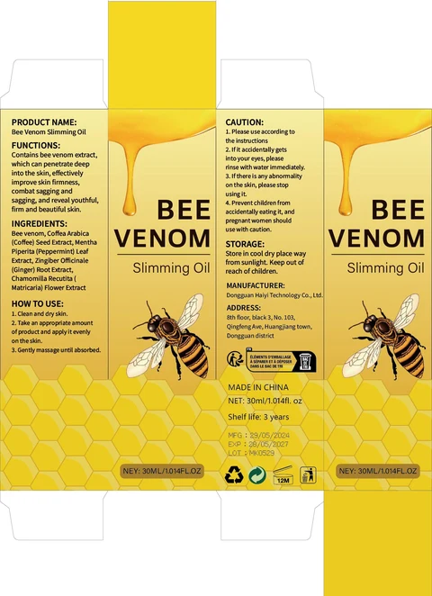 Bee venom slimming Oil 포장