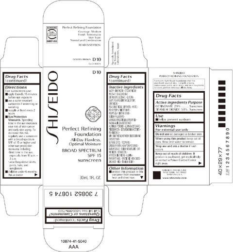 SHISEIDO PERFECT REFINING FOUNDATIOND10 / SHISEIDO PERFECT REFINING FOUNDATIOND20 / SHISEIDO PERFECT REFINING FOUNDATIOND30 포장