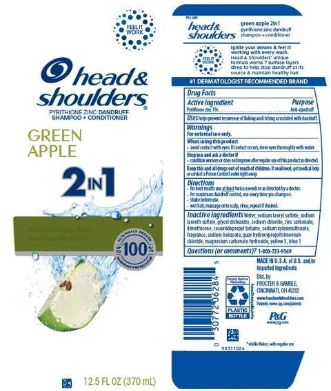Head and ShouldersGreen Apple 2in1 packaging