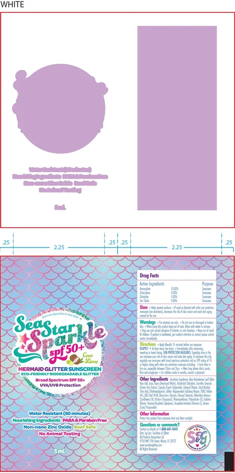 SEA STAR SPARKLE SPF 50 Glitter Sunscreen Coco Lime 포장
