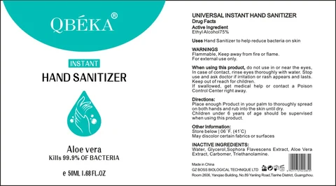 Hand Sanitizer packaging
