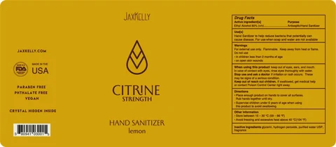 Lemon Hand Sanitizer packaging